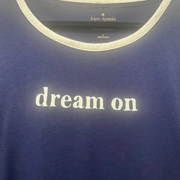 Navy Blue Kate Spade Sleep Shirt Size L - Picture 2 of 6